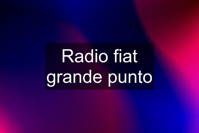 Radio fiat grande punto