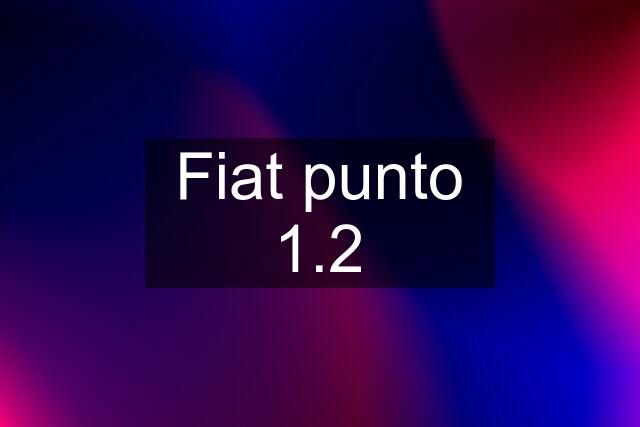 Fiat punto 1.2