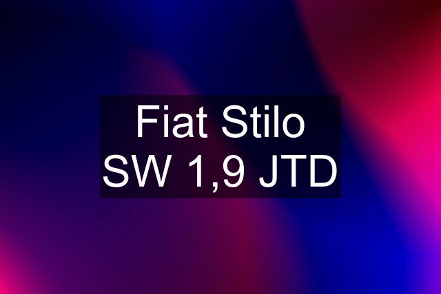 Fiat Stilo SW 1,9 JTD