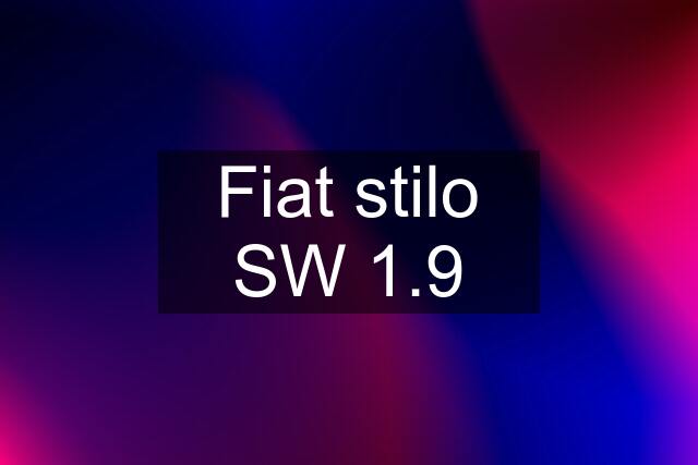 Fiat stilo SW 1.9