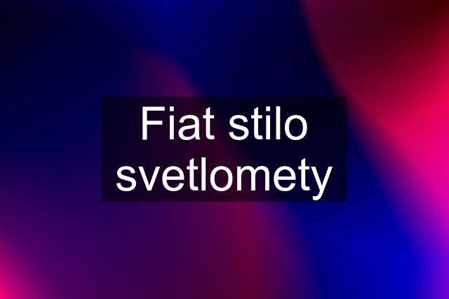 Fiat stilo svetlomety