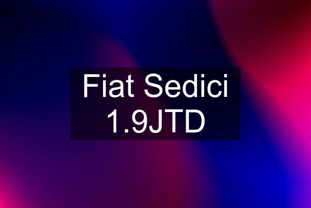 Fiat Sedici 1.9JTD