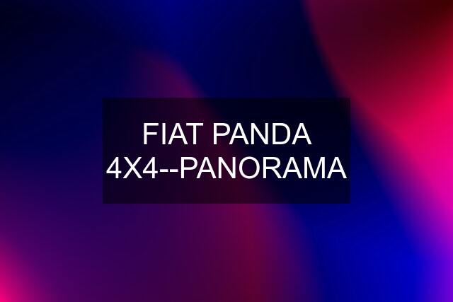 FIAT PANDA 4X4--PANORAMA