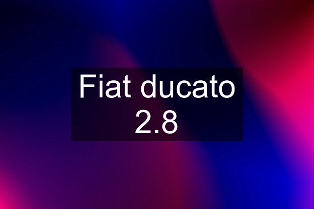 Fiat ducato 2.8