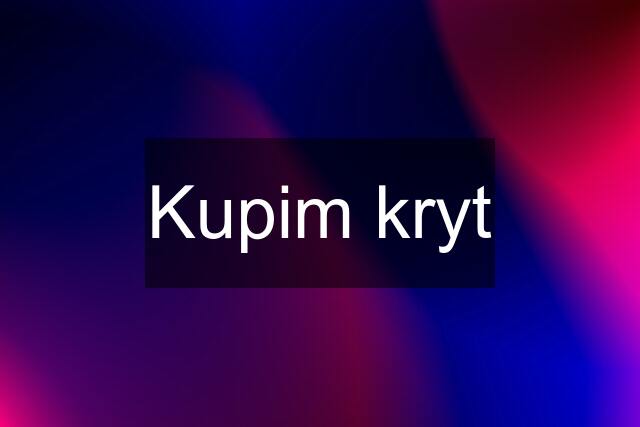 Kupim kryt