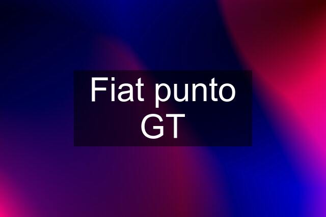 Fiat punto GT