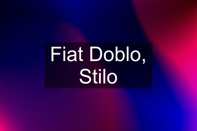 Fiat Doblo, Stilo