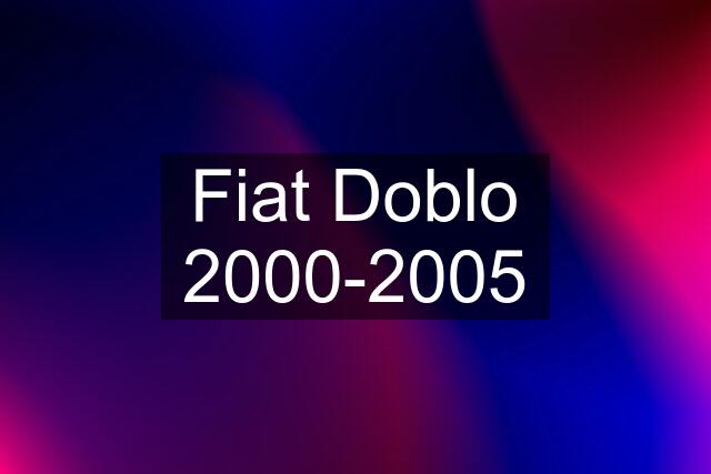 Fiat Doblo 2000-2005