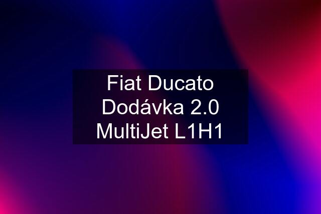 Fiat Ducato Dodávka 2.0 MultiJet L1H1