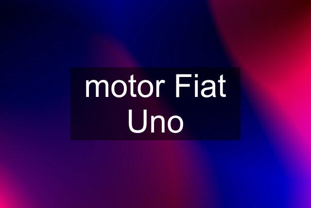 motor Fiat Uno