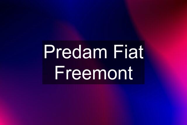 Predam Fiat Freemont