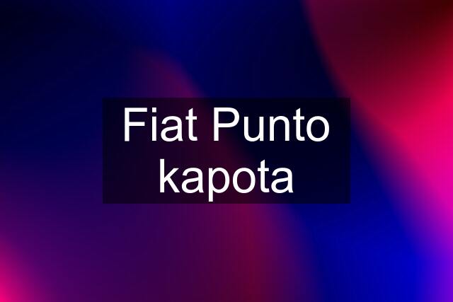 Fiat Punto kapota