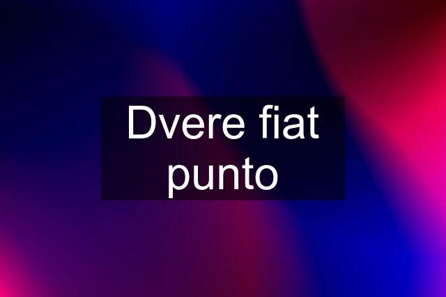 Dvere fiat punto