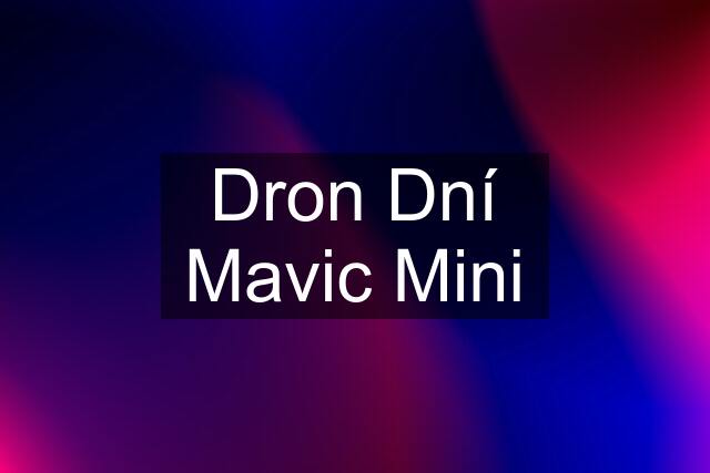 Dron Dní Mavic Mini