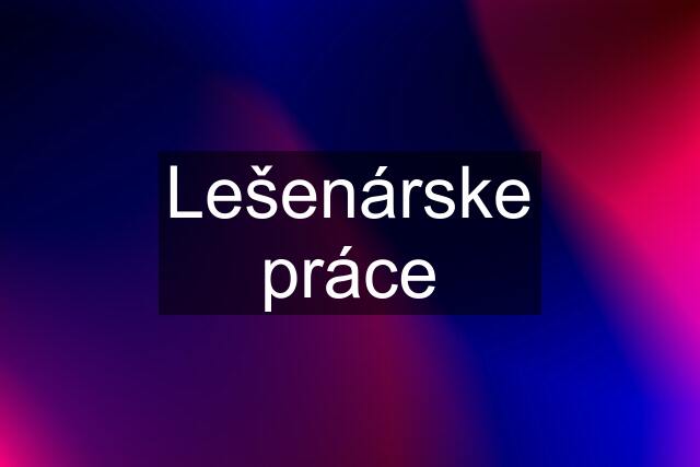 Lešenárske práce