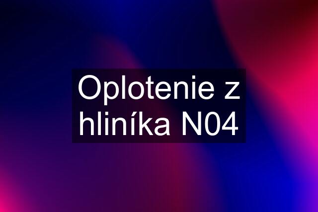 Oplotenie z hliníka N04