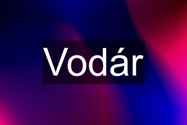 Vodár