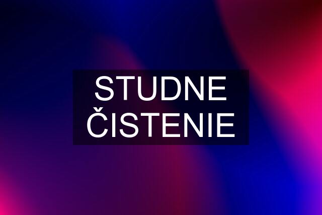 STUDNE ČISTENIE