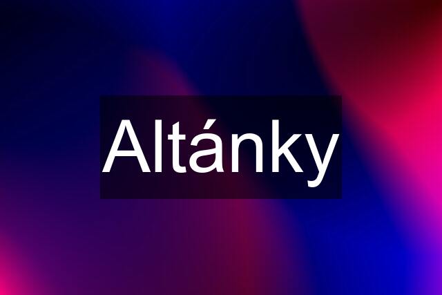 Altánky