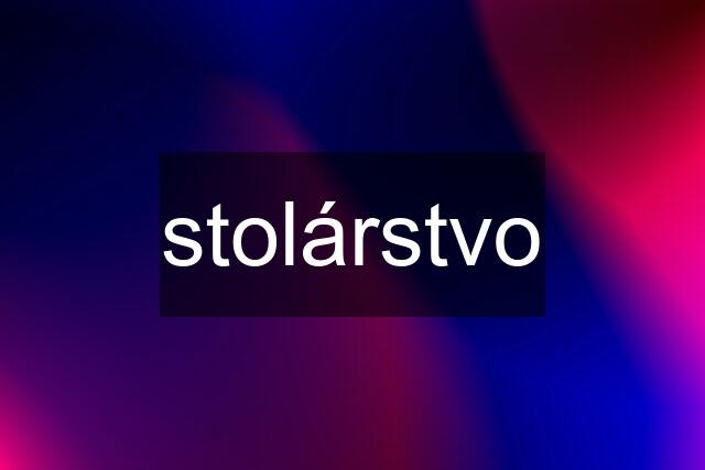 stolárstvo