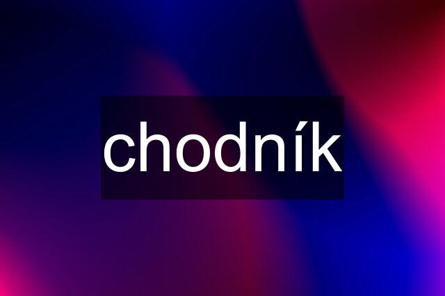 chodník