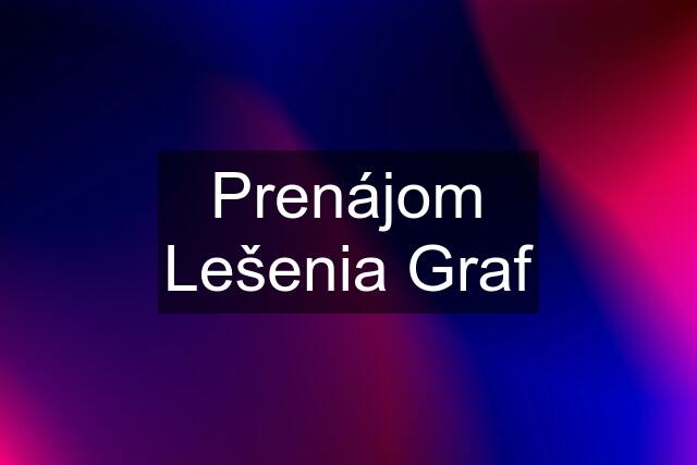 Prenájom Lešenia Graf