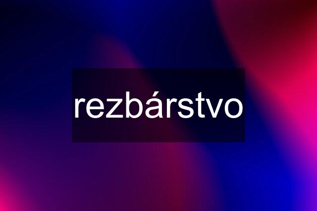 rezbárstvo