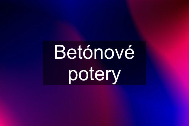 Betónové potery