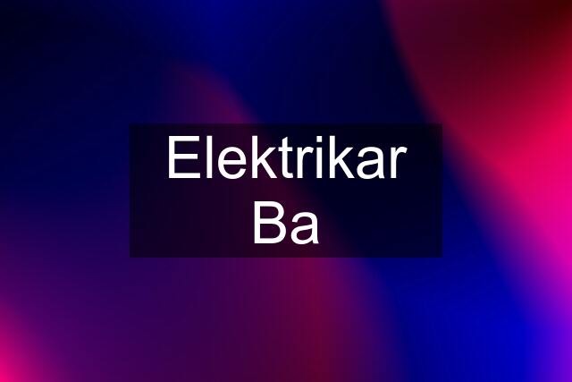 Elektrikar Ba