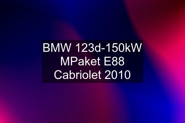 BMW 123d-150kW MPaket E88 Cabriolet 2010