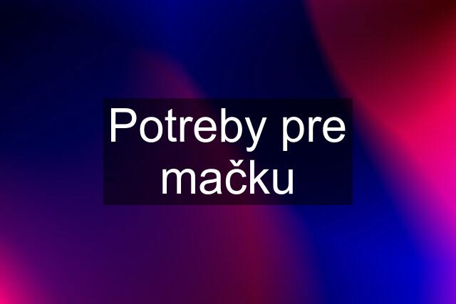 Potreby pre mačku