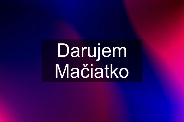 Darujem Mačiatko