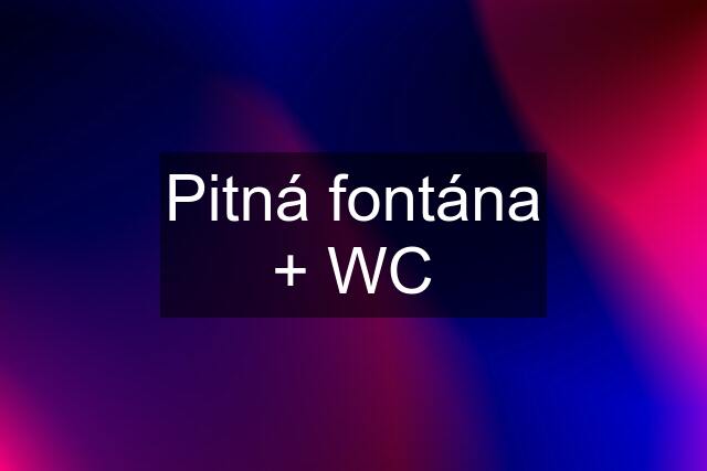 Pitná fontána + WC