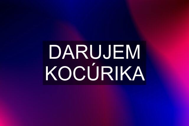 DARUJEM KOCÚRIKA