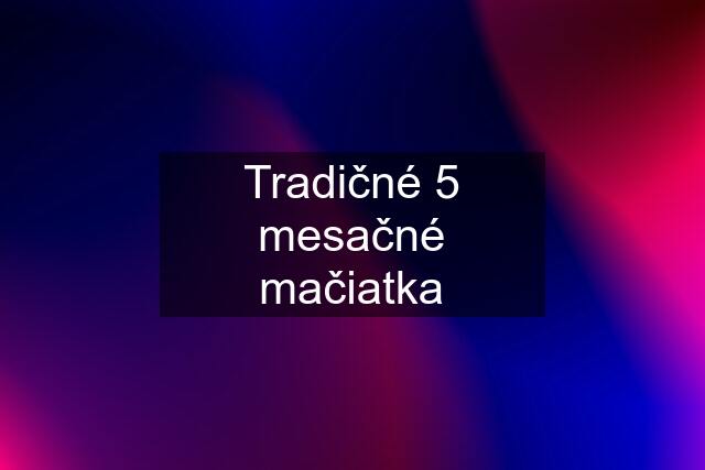 Tradičné 5 mesačné mačiatka