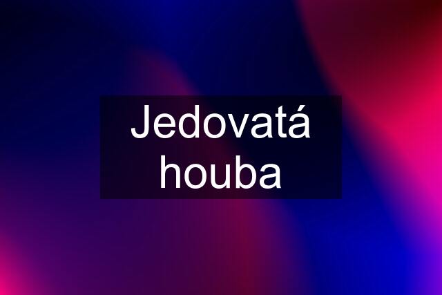 Jedovatá houba