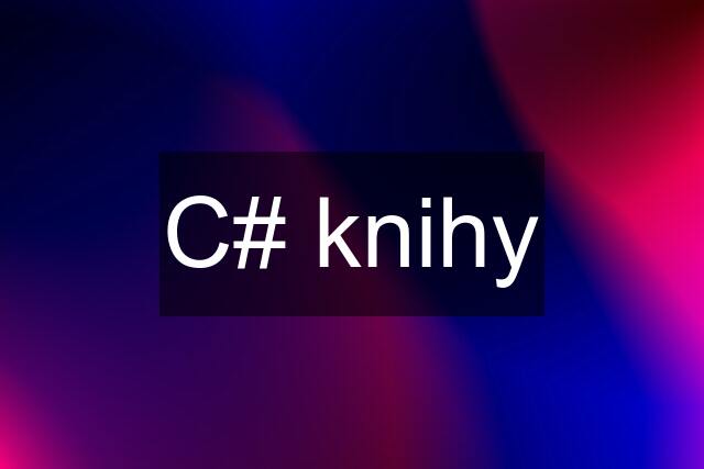 C# knihy