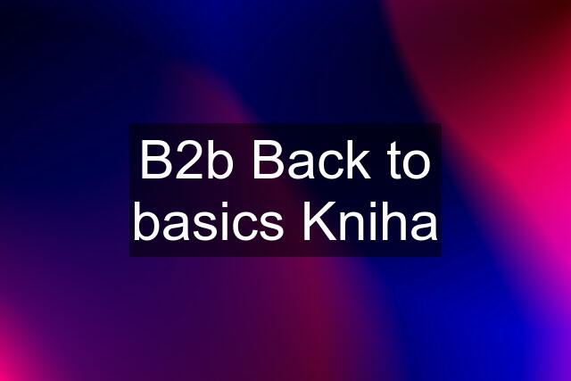 B2b Back to basics Kniha