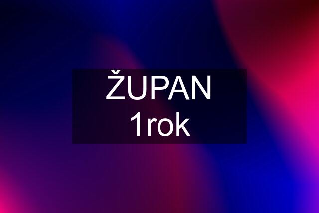 ŽUPAN 1rok