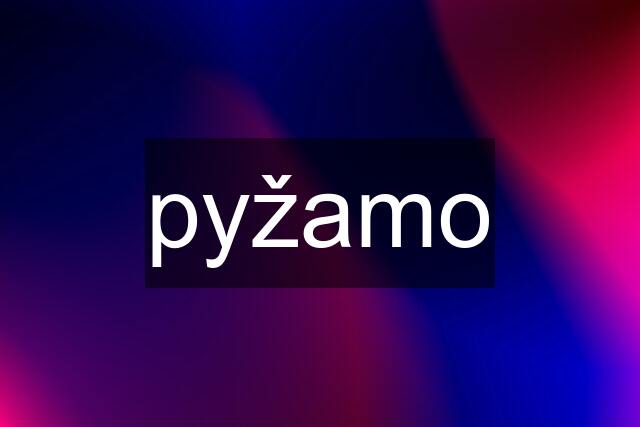 pyžamo