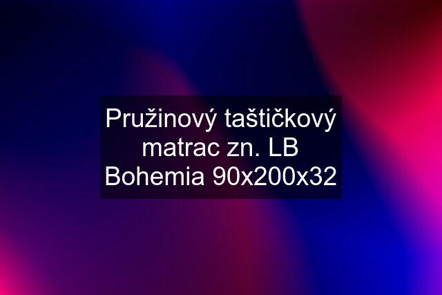 Pružinový taštičkový matrac zn. LB Bohemia 90x200x32