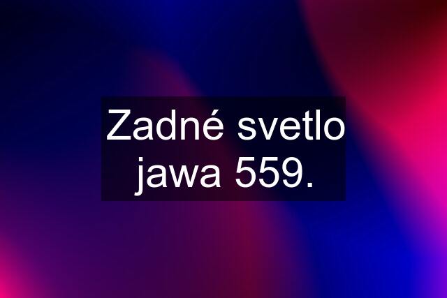 Zadné svetlo jawa 559.