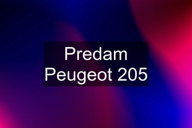 Predam Peugeot 205