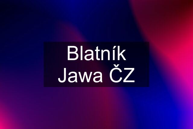 Blatník Jawa ČZ