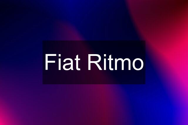 Fiat Ritmo