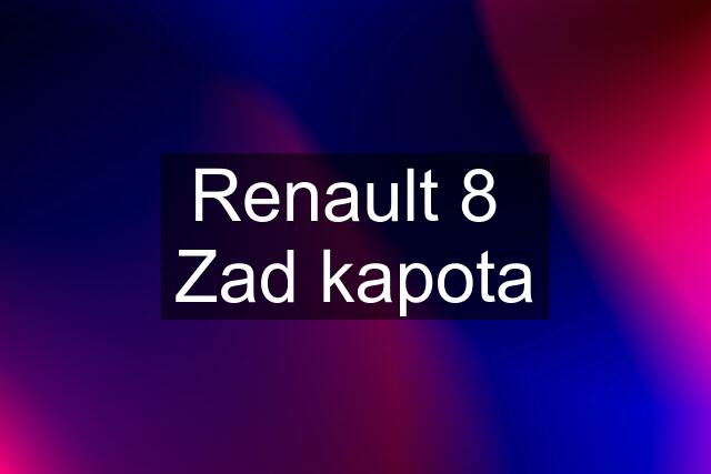 Renault 8  Zad kapota