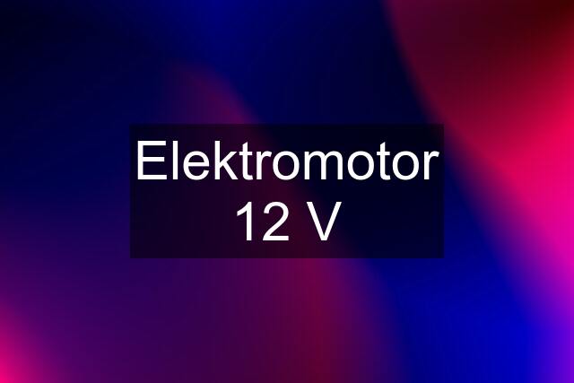 Elektromotor 12 V