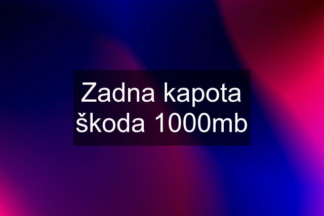 Zadna kapota škoda 1000mb