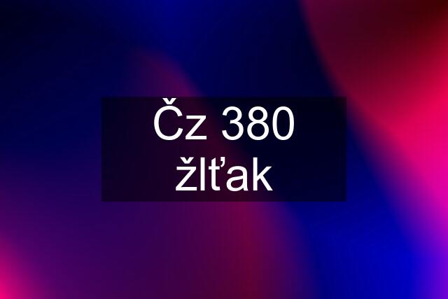 Čz 380 žlťak