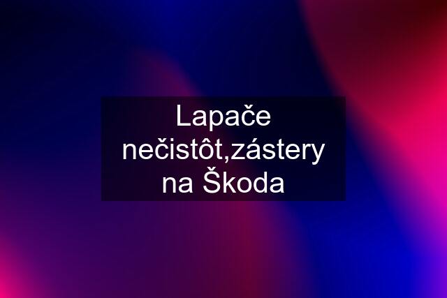 Lapače nečistôt,zástery na Škoda